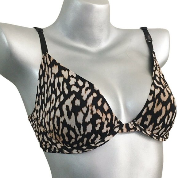Victorias Secret Sexy Tee Unlined Multiway Demi Bra Leopard Print NEW - Picture 1 of 5